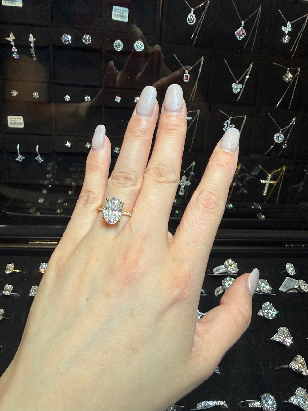 Elegant Oval Moissanite Solitaire Ring in Gold